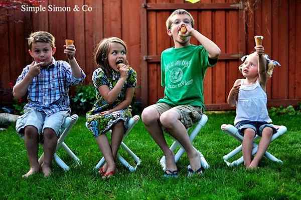 Chaises pour enfants de bricolage avec tuyau en PVC