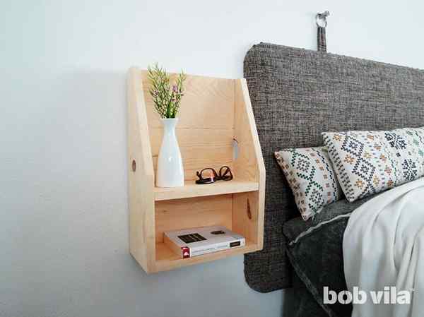 DIY Lite Nightstand sempit yang cocok dengan tata letak kamar tidur