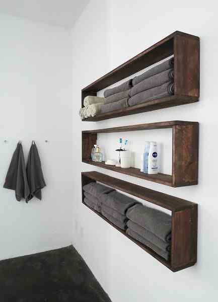 Almacenamiento de baño doble de diy lite con estantes de caja fácil de construcción