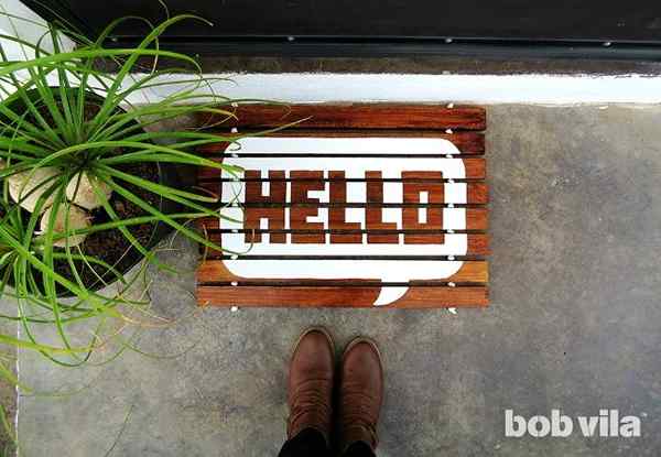 Diy lite membuat doormat kayu-slate hampir tidak ada wang