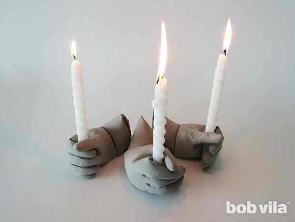 Diy Lite Make Candleas inspirados en el cementerio de la mezcla de concreto