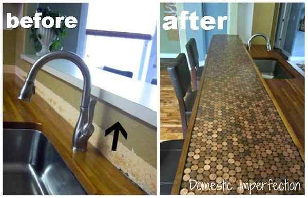 DIY Penny Countertops