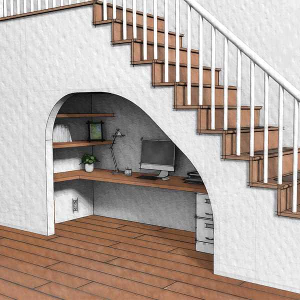 Cinco usos creativos para el espacio debajo de las escaleras