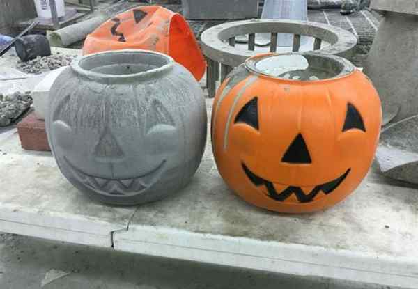 Cómo hacer calabazas de concreto