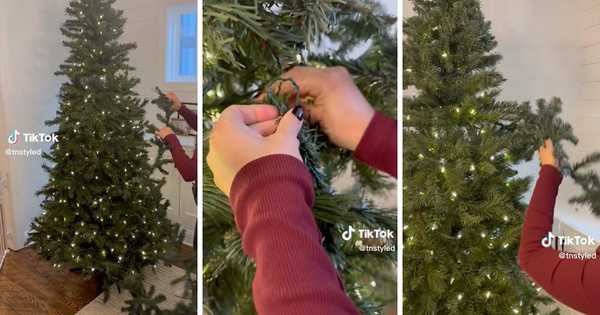 El simple truco para hacer que tu árbol artificial se vea más lleno