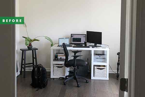 Sebelum & setelah meja yang membosankan menjadi workstation rumah pertanian modern untuk dua orang